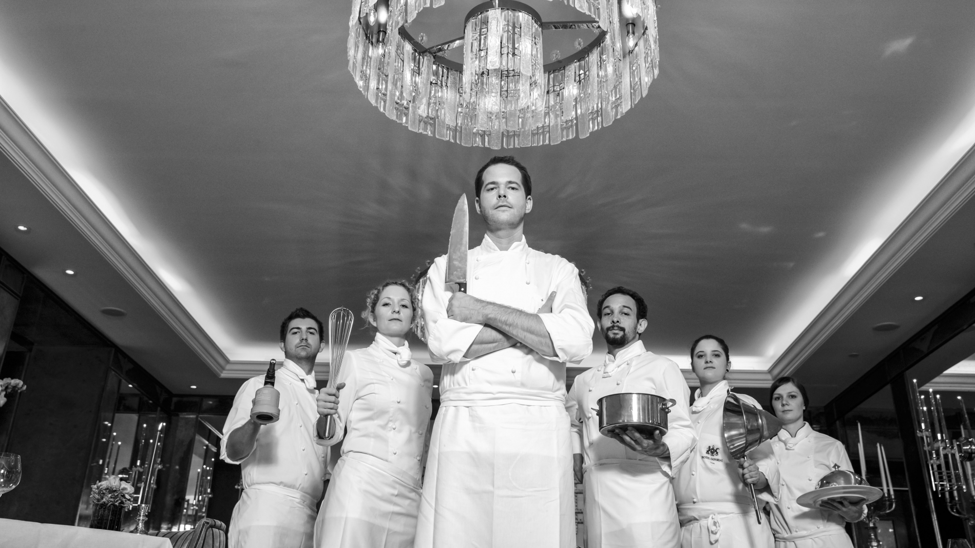 Restaurant OPUS in Wien - Sous Chef Stefan Speiser und Team